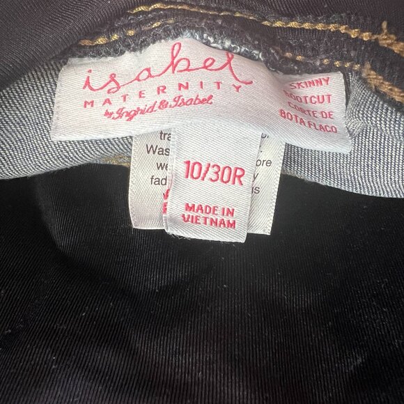 Isabel Maternity Over the Belly Panel Skinny Bootcut Denim Jeans - Picture 2 of 11